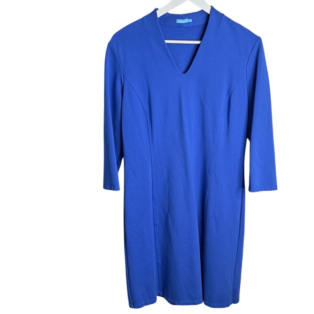 J. McLaughlin Bainbridge V-neck 3/4 Sleeve Shift Dress W1827 Sz XL